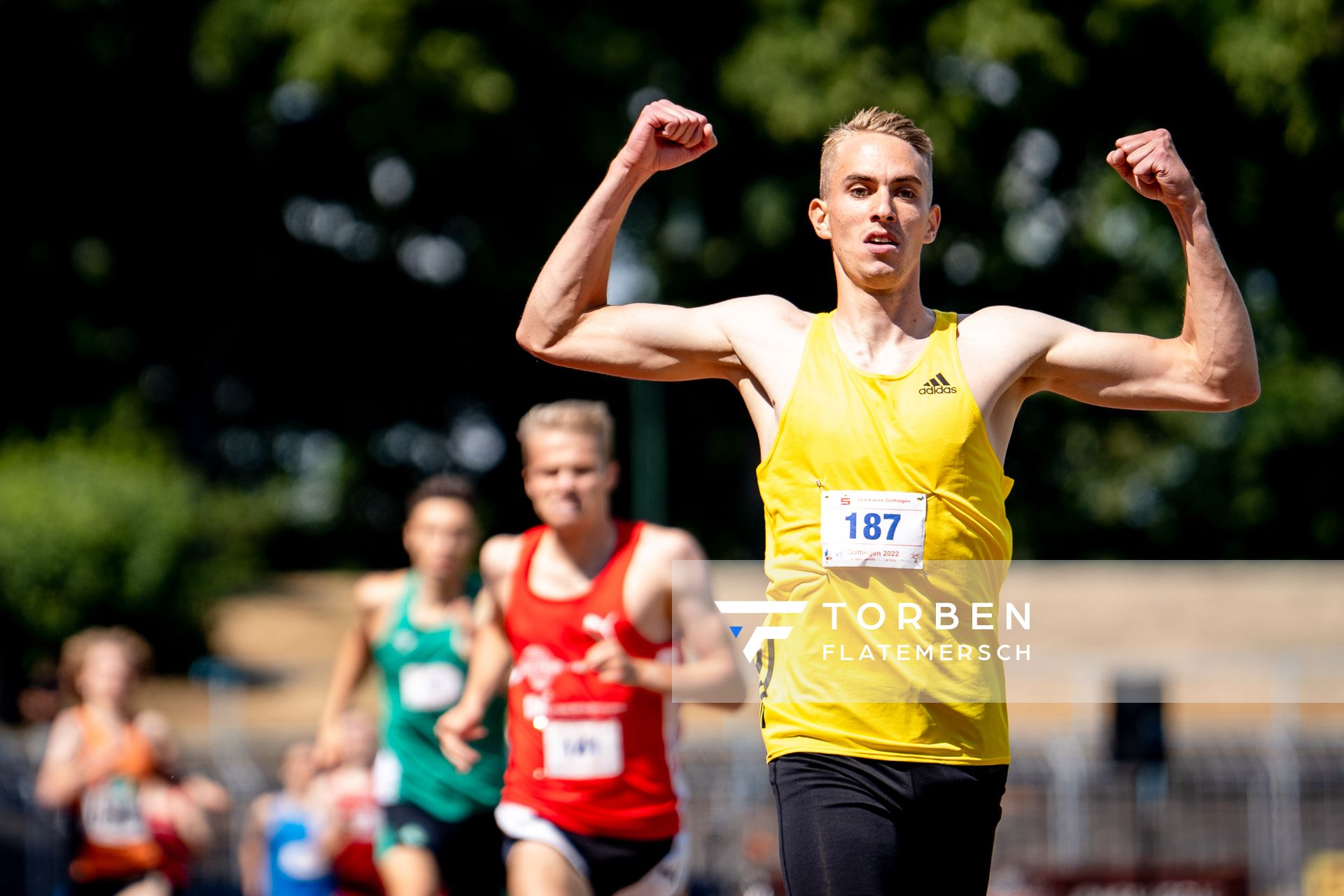 Luis Oberbeck (LG Goettingen) ueber 800m am 03.07.2022 waehrend den NLV+BLV Leichtathletik-Landesmeisterschaften im Jahnstadion in Goettingen (Tag 1)